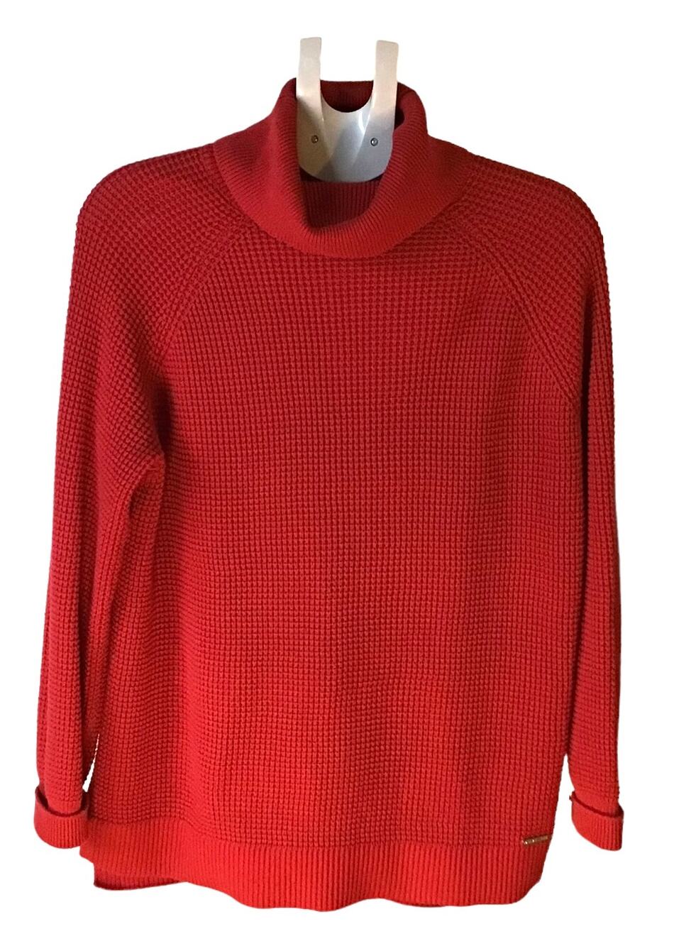 Michael Kors Red Knit Turtleneck Sweater Women’s SZ XL